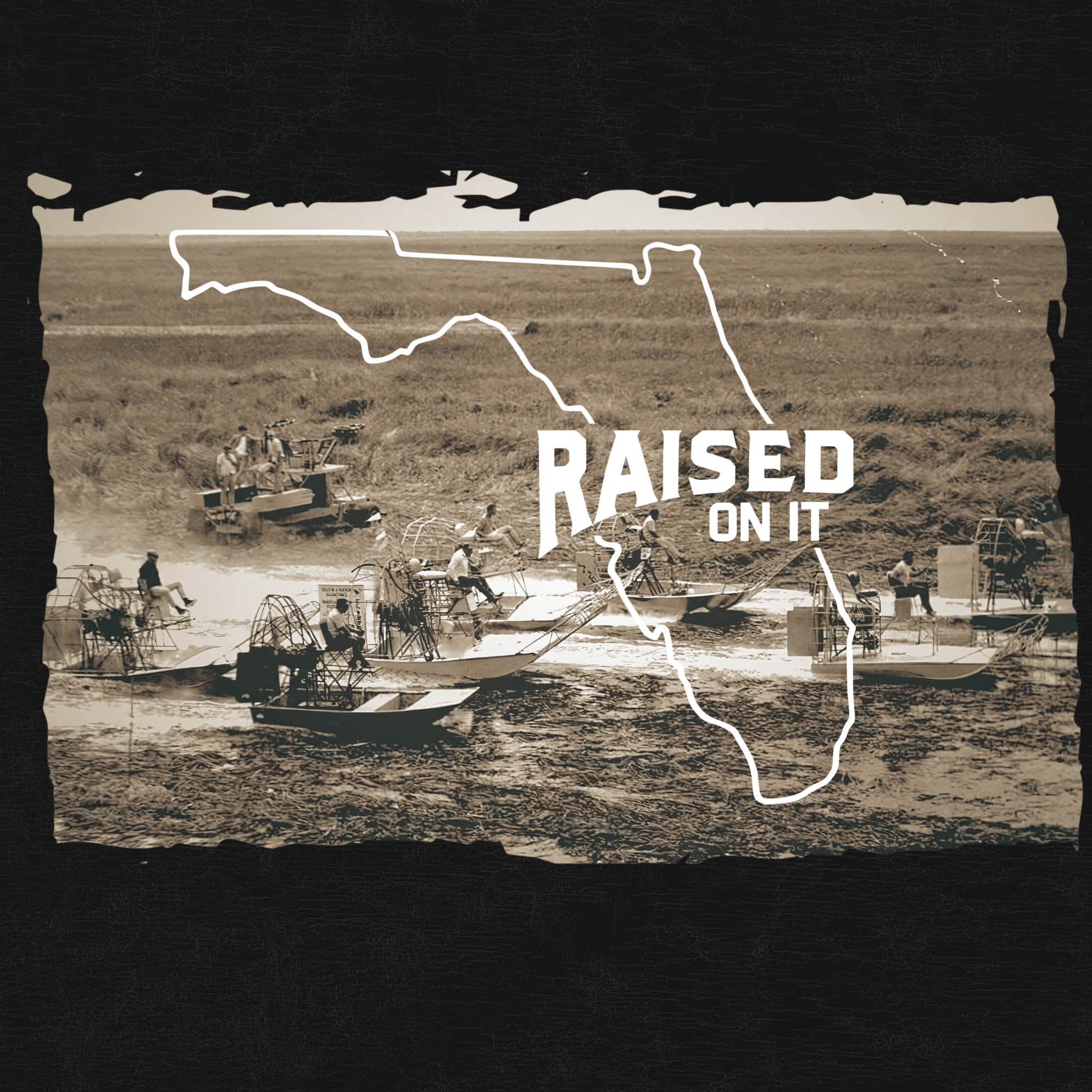 Youth & Toddler | Heritage Florida Airboat | Black | Unisex Short Sleeve Comfort Tee