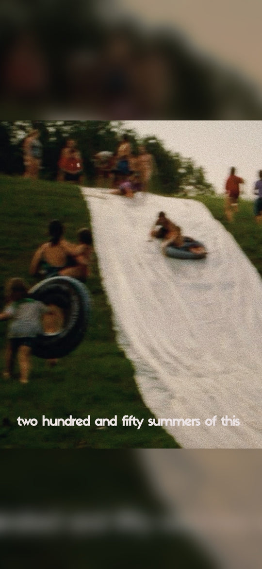 Free vintage Americana phone wallpaper — Slip n slide hill